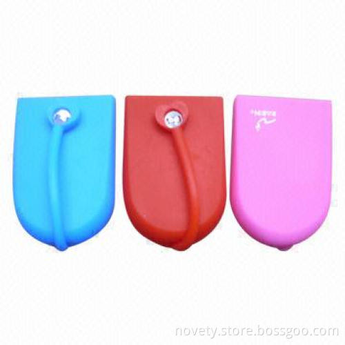 Silicone Keychains Wallets, sized 8.5 x 5.5cm, can put keys, accessories inside